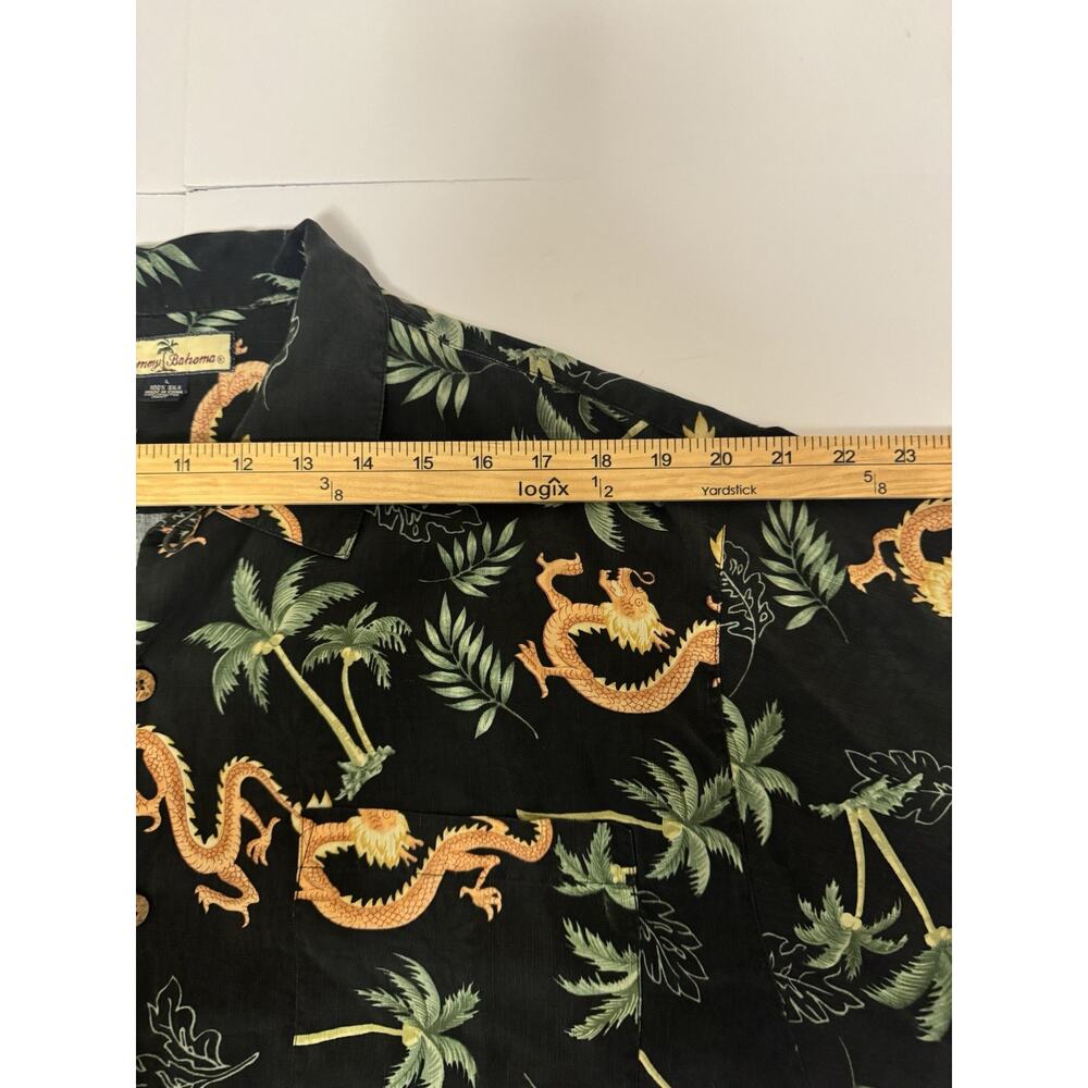 Tommy Bahama Hawaiian Shirt Silk Size L Chinese Dragon Cruise Tropical Beach - Picture 9 of 11